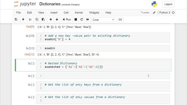 Dictionary in Python | Working with Key-Value pairs | Python Dictionaries | ASA Learning