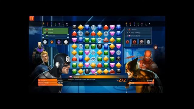 Marvel Puzzle Quest - Обзор персонажей -Человек Факел 2*