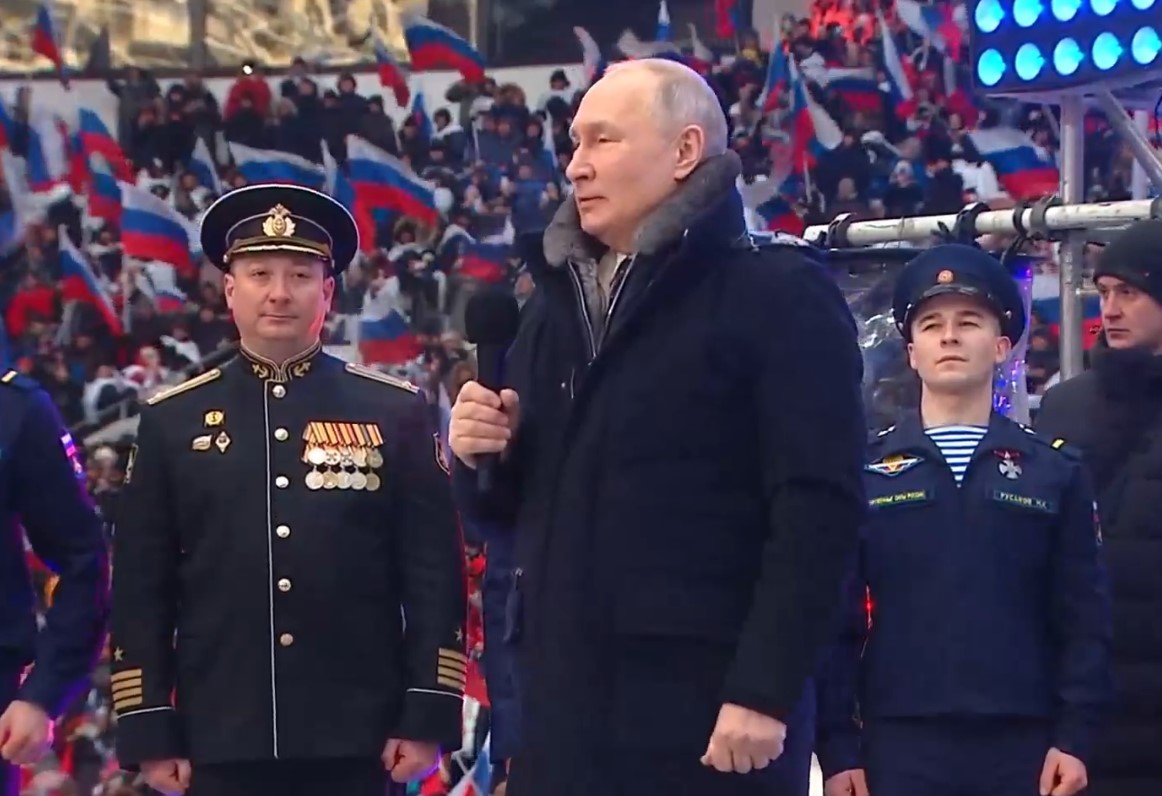 Путин выступил на стадионе «Лужники»