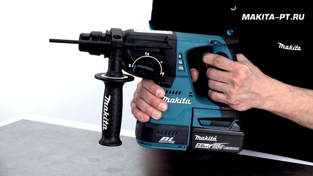 Makita DHR242 с возможностью подключения системы пылеудаления для потолочных и чистовых работ смотреть онлайн