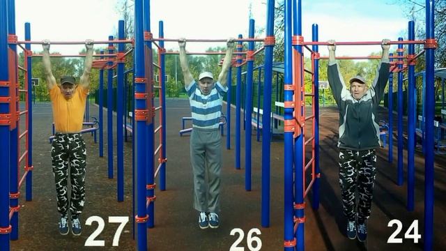 Холодный турник. Подтягивания: Вчера 31х2. Сегодня оделся потеплей 32. смотреть онлайн