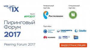 Пиринговый форум 2017. Приветственное слово генерального директора MSK-IX Елены Ворониной