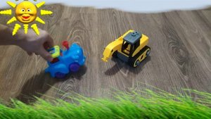 Синий трактор. трактор Гоша паровозик Томас и зверята посадили подсолнухи! Непоседа.mp4