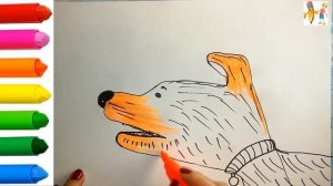 Рисуем ПЕСИКА для малышей / Рисунки для детей / Животные с помощью руки / Детская Комната РАСКРАСКИ