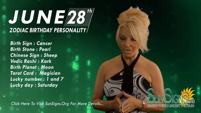 June 28th Zodiac Horoscope Birthday Personality - Cancer - Part 2