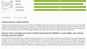 Drehtorantrieb CAME KRONO | Tipps und Preisvergleich