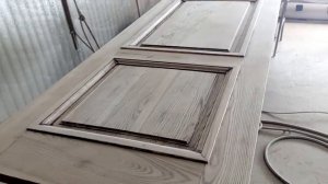 Двери из массива ясеня. Патирование.