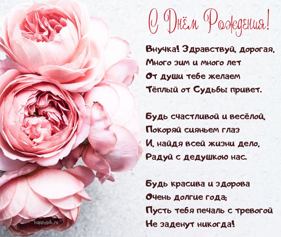С Днем Рождения Внучка! Лучшее Поздравление Внучке?
