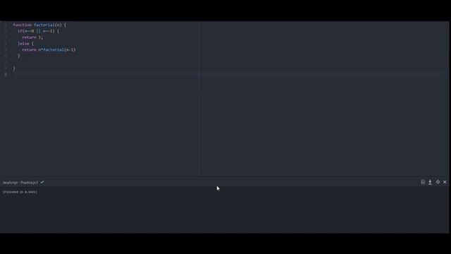 Find a Factorial w/ Javascript