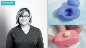 127.  Ставим пломбу с помощью силиконового ключа. Натадент