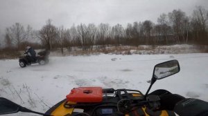 Квадроциклы РМ-650 и STELS Leopard покоряют танковый полигон. GoPro 8