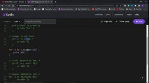 Kotlin Tutorials | Part - 16 | For Loops and Ranges