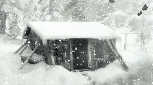 СНЕЖНАЯ БУРЯ в хижине в Лапландии. СНЕЖНАЯ БУРЯ 2024 года для сна и завывания ветра. Зимние звуки