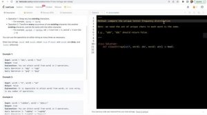 leetcode 1657. Determine if Two Strings Are Close - consider unique letter frequency distribution