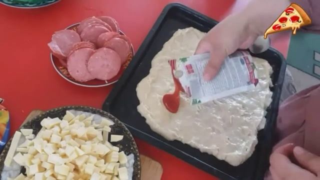 Эн бат даяр болчу пицца. (Быстрая пицца в духовке без дрожжей.) смотреть онлайн