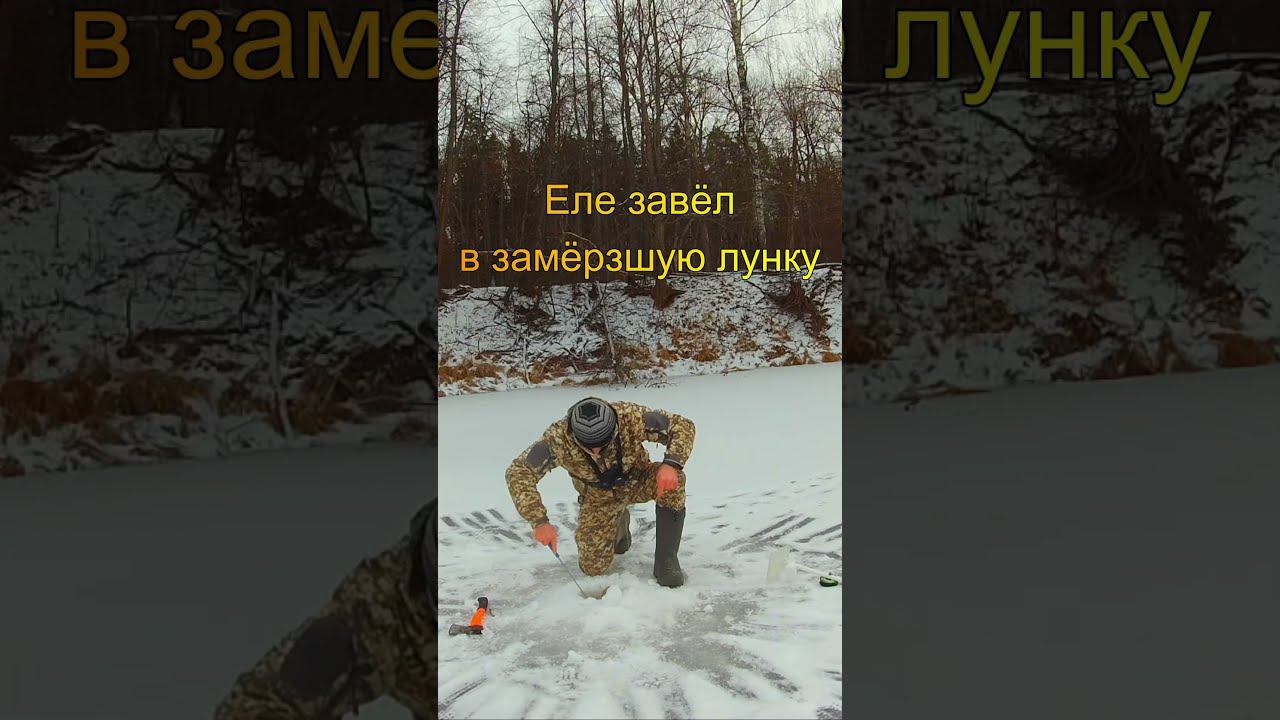 ЕЛЕ ЗАВЁЛ В ЗАМЁРЗШУЮ ЛУНКУ #shorts смотреть онлайн