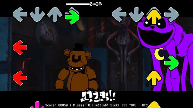 FNF: CatNap Vs Freddy // Poppy Playtime 3 Vs FNAF █ Friday Night Funkin' █