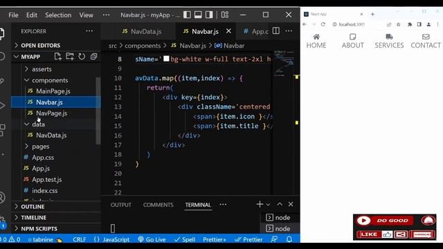 #5 Style Active Navbar and Icons using NavLinks with react-router-dom version 6
