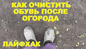 Как очистить обувь после огорода. Лайфхак.