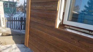 Скошенный планкен на фасад дома (масло OSMO)