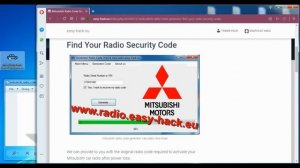 How To Unlock Mitsubishi Radio Code - Mitsubishi Radio Code Generator