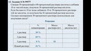 ОГЭ  ЕГЭ  Задачи на сплавы и смеси