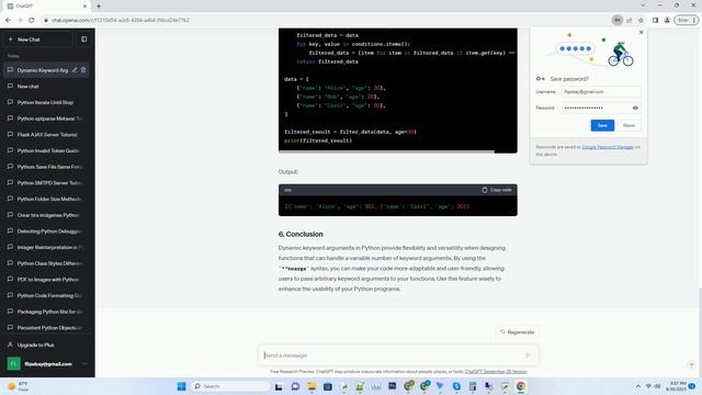 Dynamic Keyword Arguments in Python