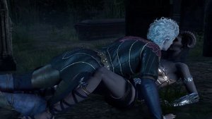 Astarion romance scene graveyard