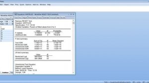 EViews Тест Рамсея (Reset-test) Тест Чоу (Chow test)