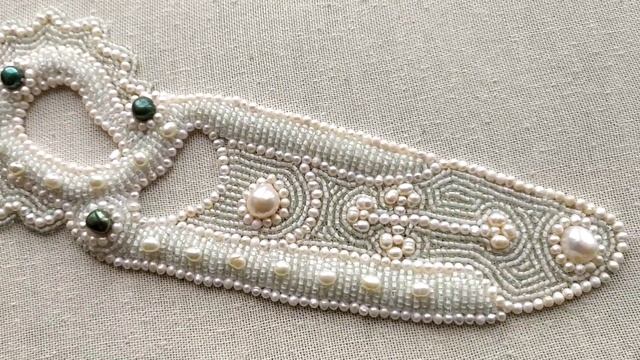 Вышивка Гефсиманской плащаницы к Успению. Украшения поверх основной вышивки. смотреть онлайн