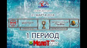 ХК "МОЛОТ"01-02 Чебаркуль - ХК "ПЕРВОМАЙСКИЕ ЛЬВЫ"01-02 Первомайский. 1 период