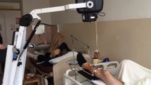 Портативный рентген аппарат  в травматологическом отделении.