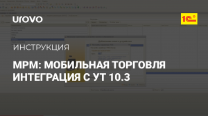 MPM: Мобильная торговля Интеграция УТ 10.3