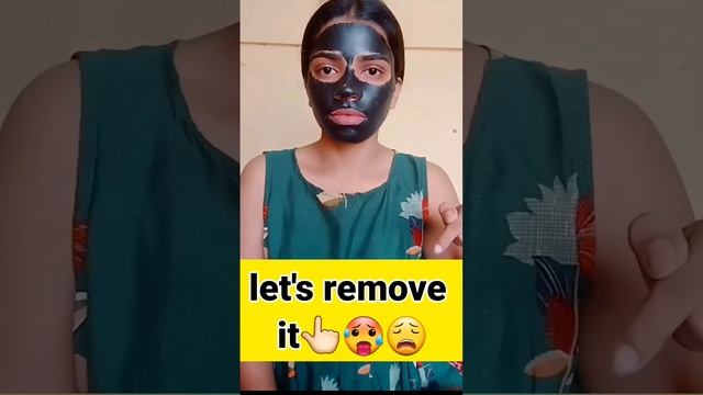 removing painful charcoal mask cream || removing blackheads??? #trending #ytshorts #youtuber #fasio