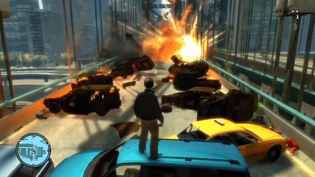 GTA IV bridge explosion смотреть онлайн