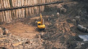 Разработка и укрепление котлована Москва-Сити