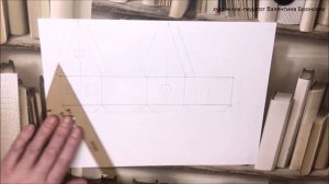 Моделирование домика из бумаги |Урок 3 #черчение #моделирование_из_бумаги