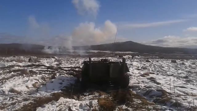 Войска РХБ защиты огнемётный батальён, учебные стрельбы из РПО-А. Приморский край.