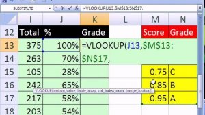 Excel Magic Trick #194: Grade Book Based on Percentages