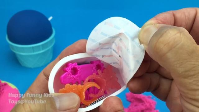 Kinetic Sand Ice Cream Cups Surprise Toys Kinder Eggs Yowie Chupa Chups TMNT Elephant  Fish Molds
