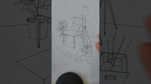 Скетч. Графика в интерьерном скетчинге.