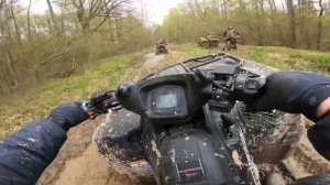 Поездка на ТАНКОВЫЙ полигон на КВАДРОЦИКЛАХ! Стелс гепард, леопард, Кавасаки Брутфорс,GR8!1-ая част