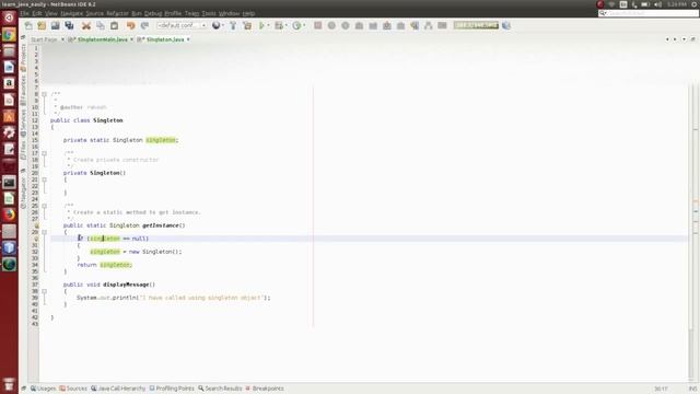 Singleton Design Pattern Implementation in Java