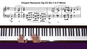 Chopin Nocturne Op. 55,  No. 1 in F minor Piano Tutorial