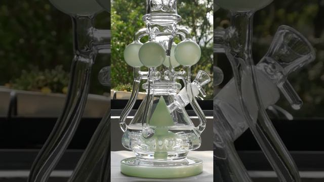 Quad Pearls Recycler Water Pipe