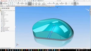 57 урок SOLIDWORKS утолщенный вырез, линия разъема,заполнить поверхность с образованием твердого те