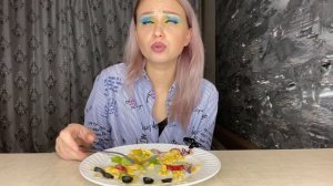 MUKBANG _ САЛАТ ОСЬМИНОГ,МИДИИ _ МОРСКОЙ КОКТЕЙЛЬ  не ASMR