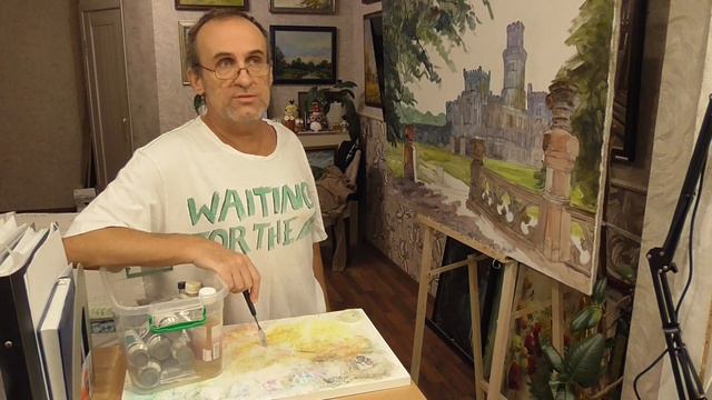 Продолжаю писать картины. Ну и живой разговор. #art #artist #painting #живопись #жизньхудожника