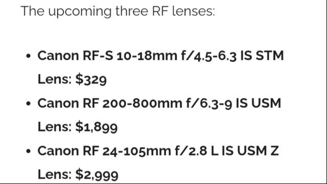 Canon RF-S10-18mm f/4.5-6.3 IS STM and RF 200-800mm f/6.3-9 IS USM смотреть онлайн