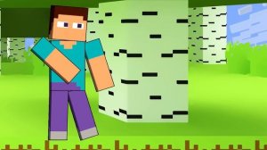 ЖИЗНЬ СТИВА ПЕРВАЯ СЕРИЯ СТРОИТ ДОМ - анимация нуб в майнкрафт реалистичная жизнь